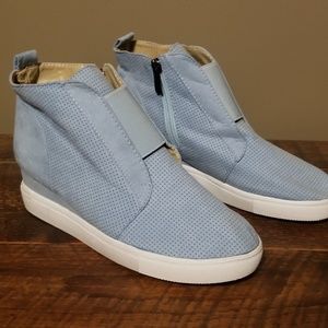 Women's Light Blue Wedge Boot